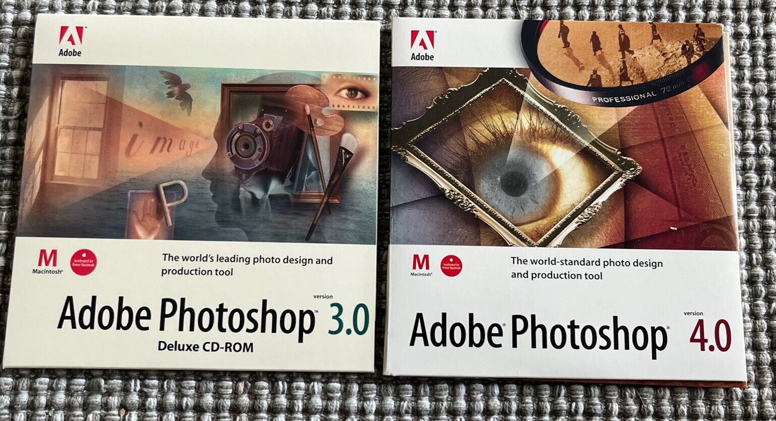 Adobe Photoshop 3.0 And 4.0 Macintosh Discs Only MINT