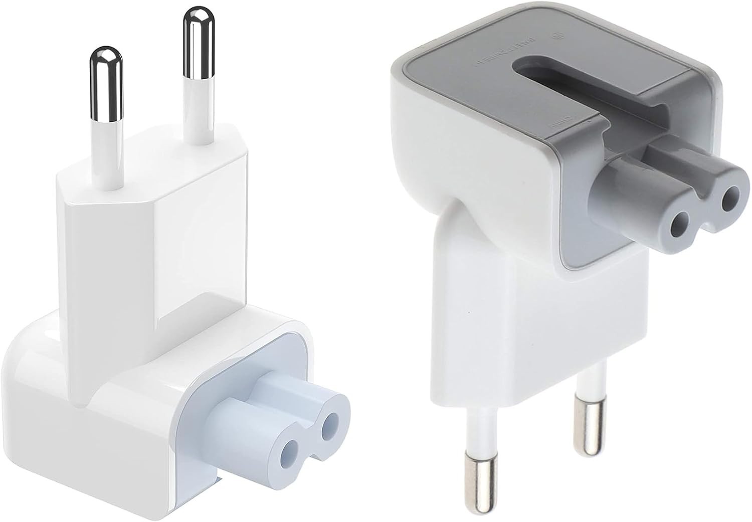 2 Pcs Mac European Plug Adapter, Europe Travel Mac DuckHead Power Adapter/Cha