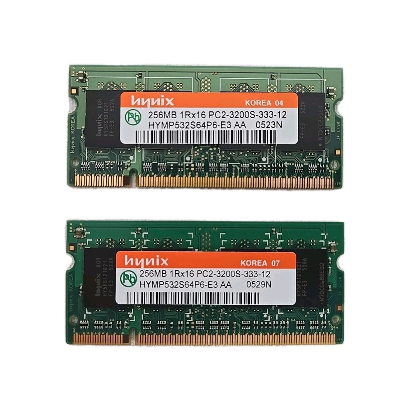 Hynix HYMP532S64P6-E3 AA 512MB DDR2-400 (256MB x 2) PC2-3200S Random Access Mem