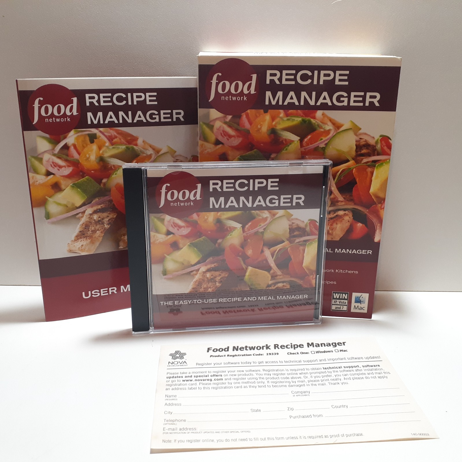 Food Network Recipe Manager PC Windows xp Vista 7 Mac CD Rom 2010