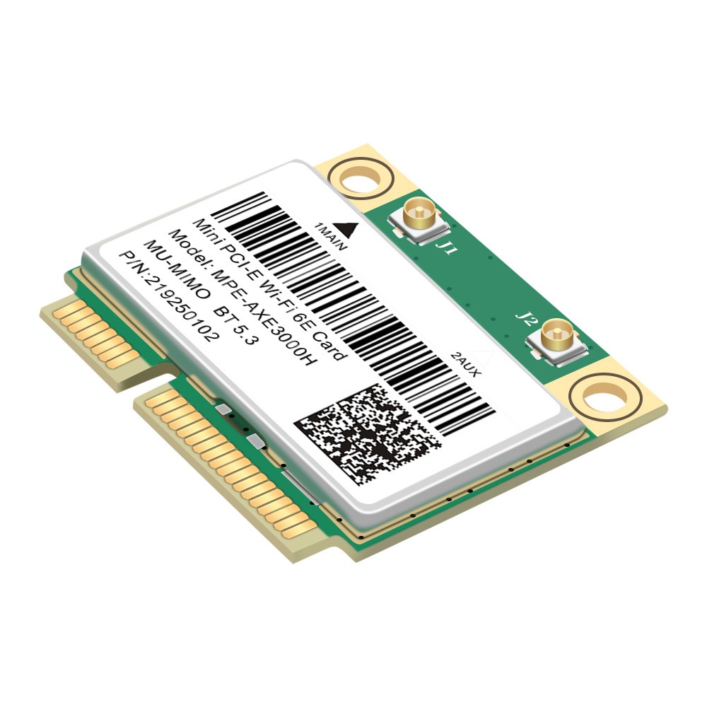 Mini PCI-E Adapter AXE3000H WiFi 6E 5374Mbps Tri-Band BT5.3 Laptop Wireless Card