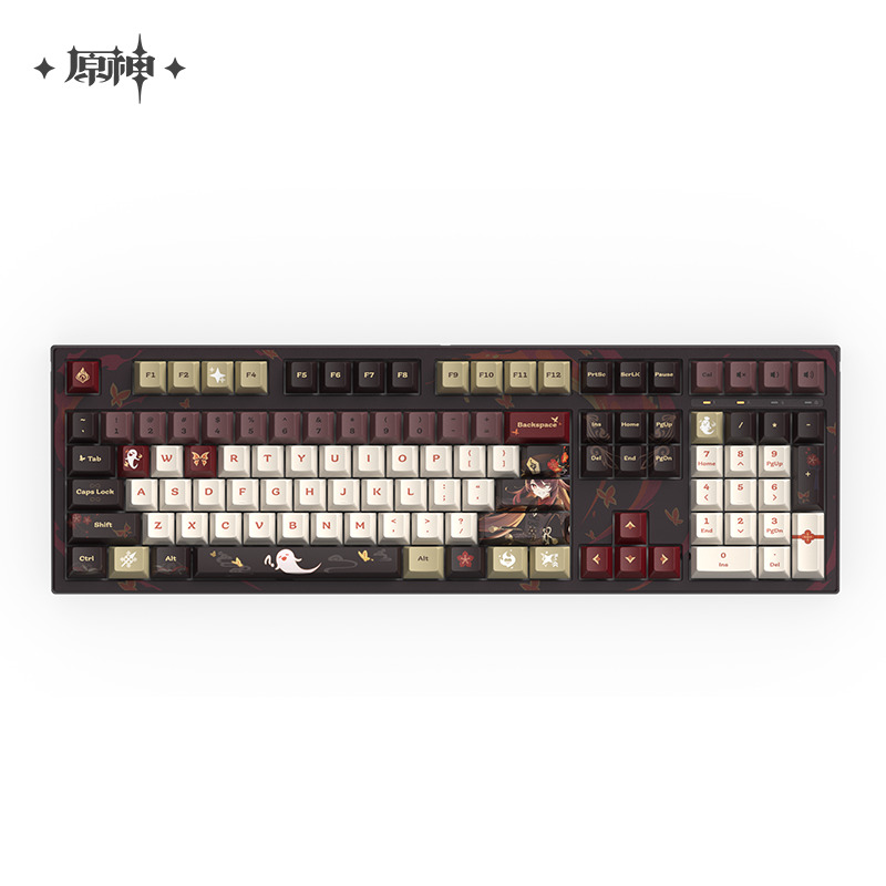 Game Genshin Impact Hu Tao RGB Adjustable PBT 87/108 Keys Mechanical Keyboard