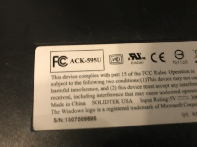 ACK-595U MINI KEYBOARD USB BLACK