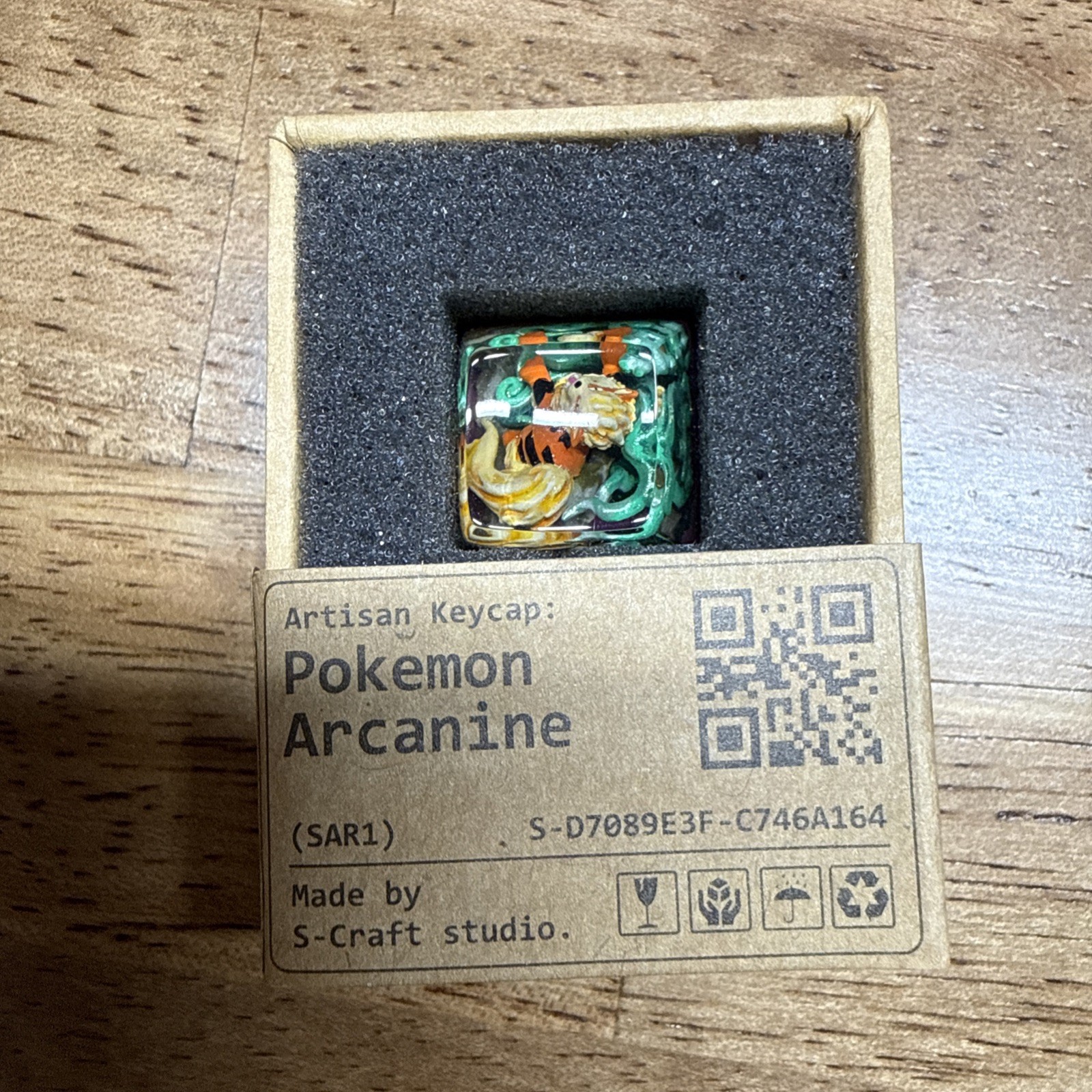 S-Craft ARCANINE Artisan Pokemon Keycap *New/Unused/Unmounted*