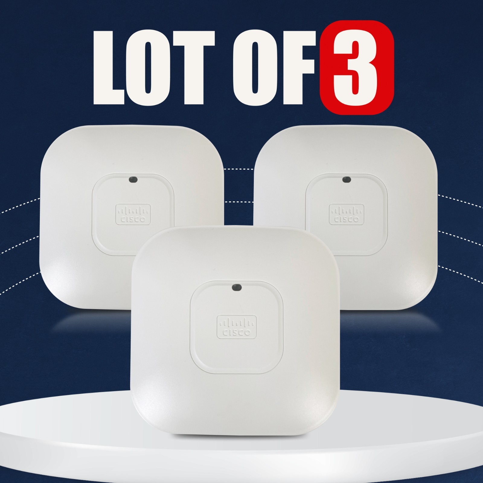 LOT OF 3 CISCO AIR-CAP2602I-A-K AIRONET WIRELESS ACCESS POINT DUAL BAND 802.11AC