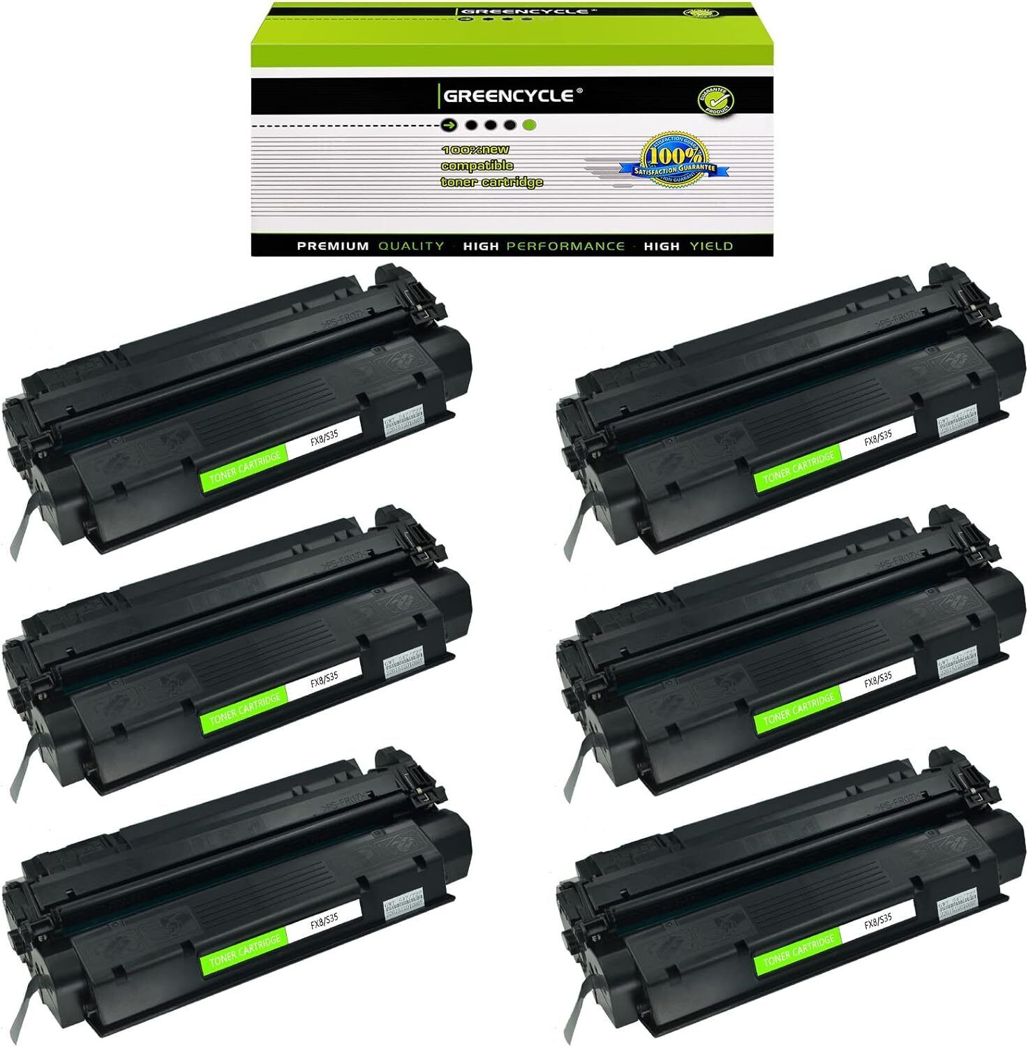 6PK GREENCYCLE S35 S-35 Toner Cartridge Fit for Canon FAXPHONE ICD-340 L170 L400
