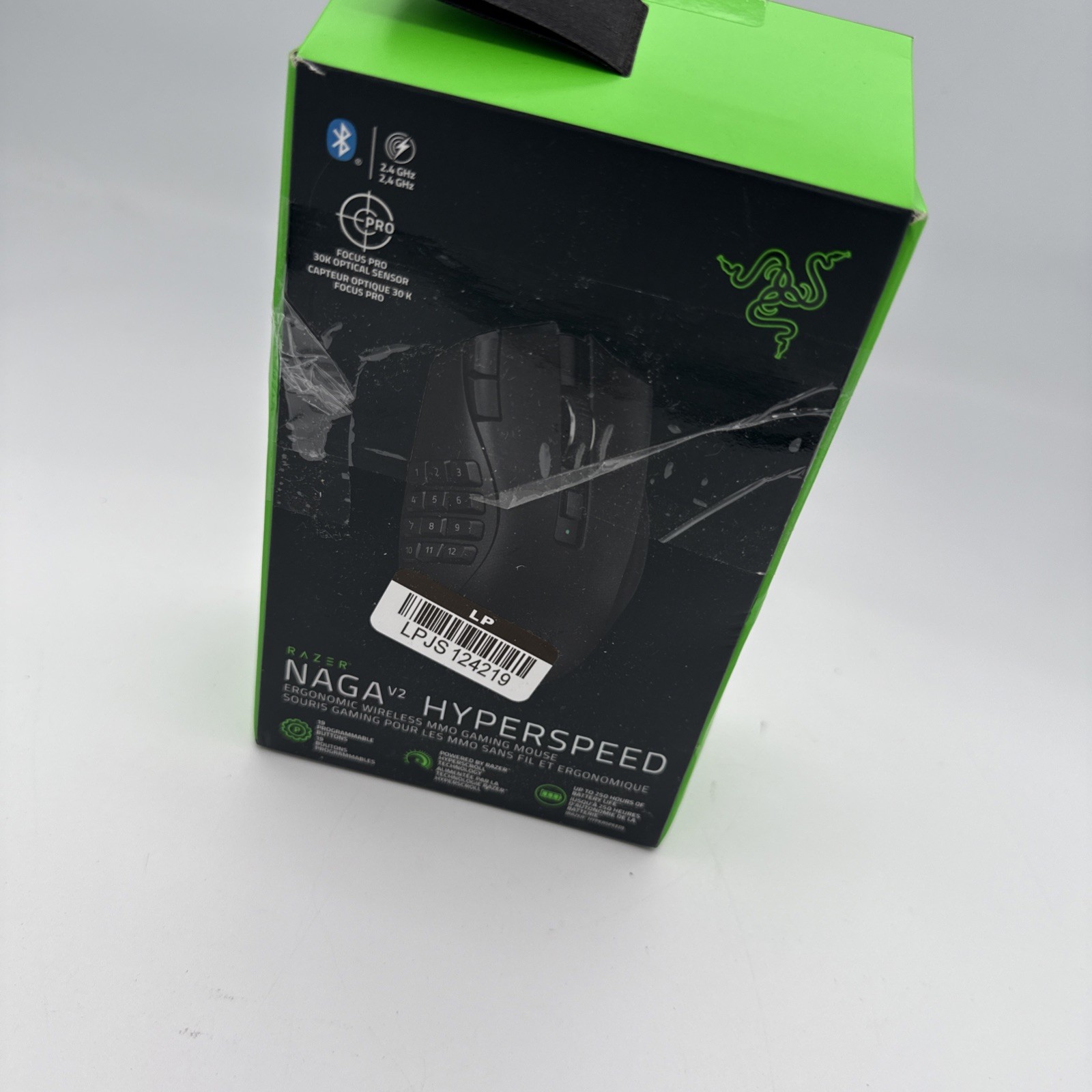 Razer Naga V2 HyperSpeed Wireless MMO Gaming Mouse: Ergonomic Design, 19 Buttons