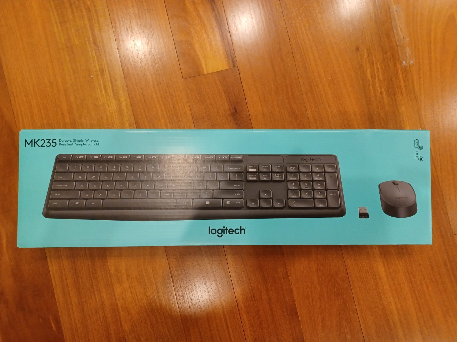 NEW Logitech MK235 USB Wireless Optical Keyboard & Mouse Set Black unopened
