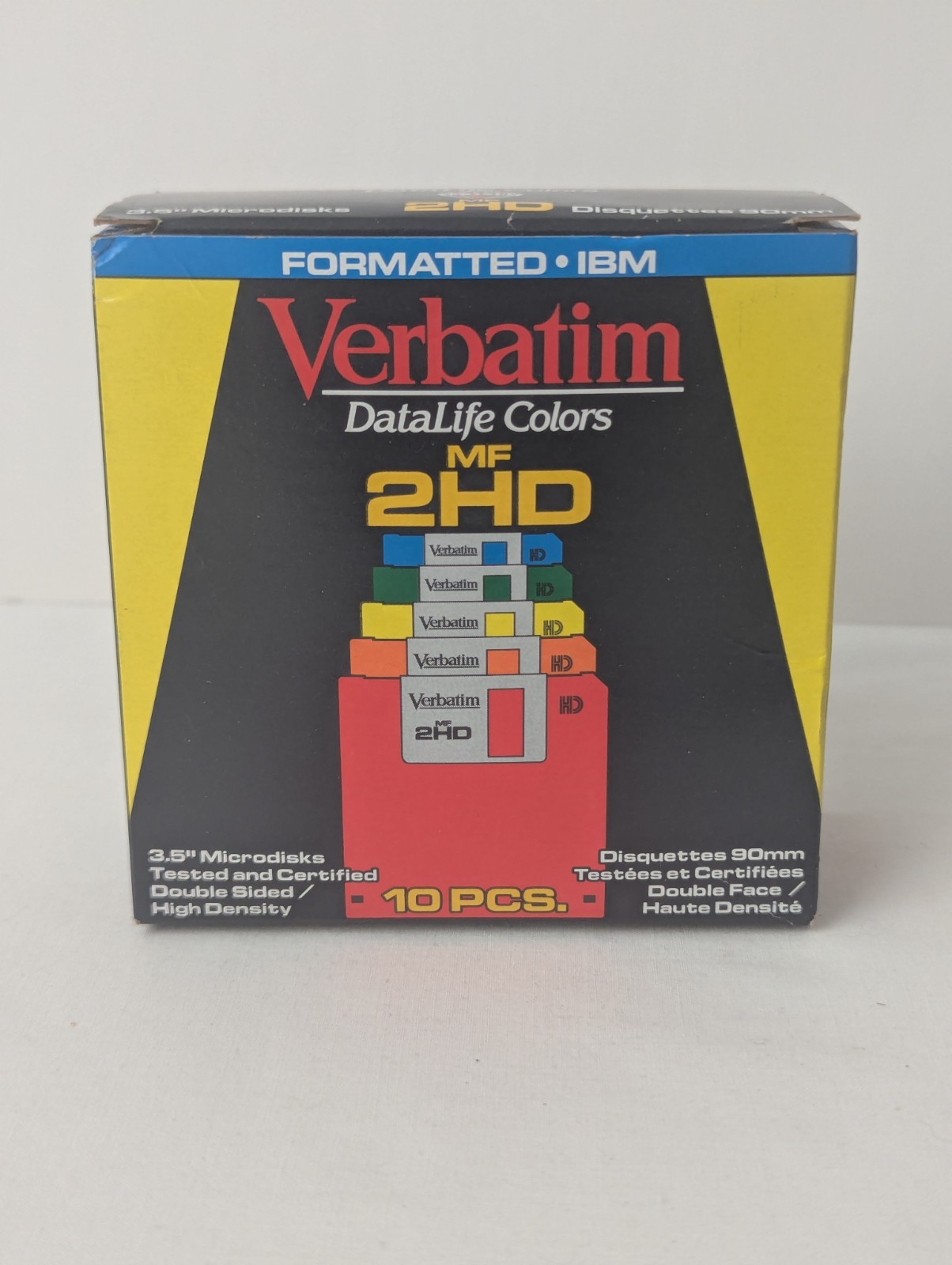 Verbatim DataLife Colors MF 2HD 3.5" Microdisks 1.44MB Color Coded 10-Pack