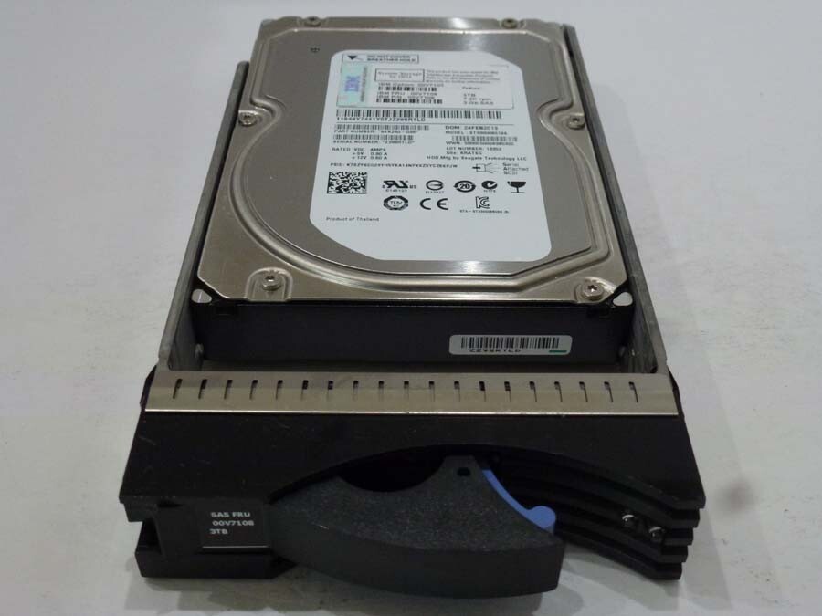 IBM Storage 00V7108 3TB 7.2K RPM SAS 3Gb Hard Drive 00V7105 00V7106 ST33000651SS
