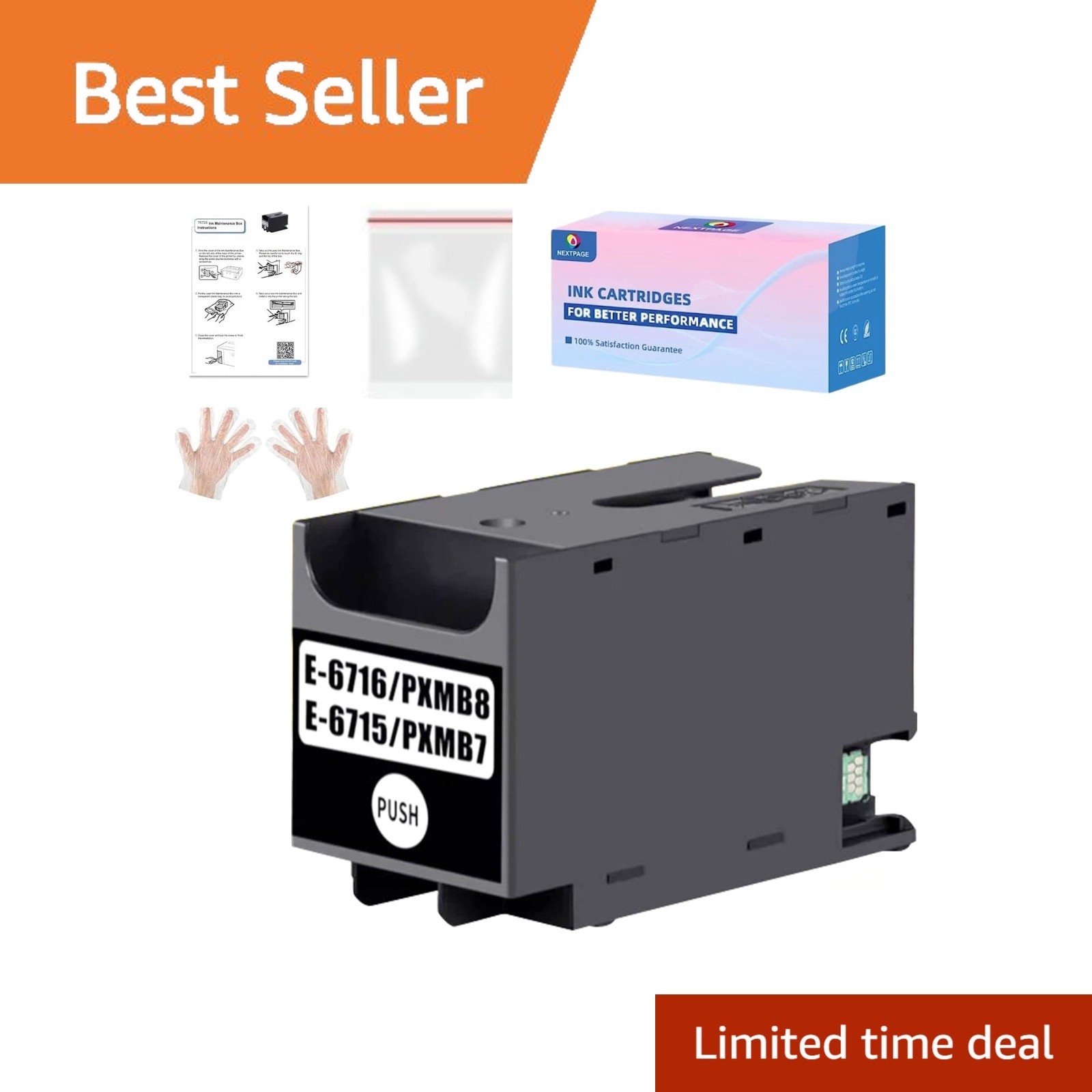 NEXTPAGE T6715 T6176 Maintenance Box for Epson Workforce WF-4730 WF-4740 WF-4720