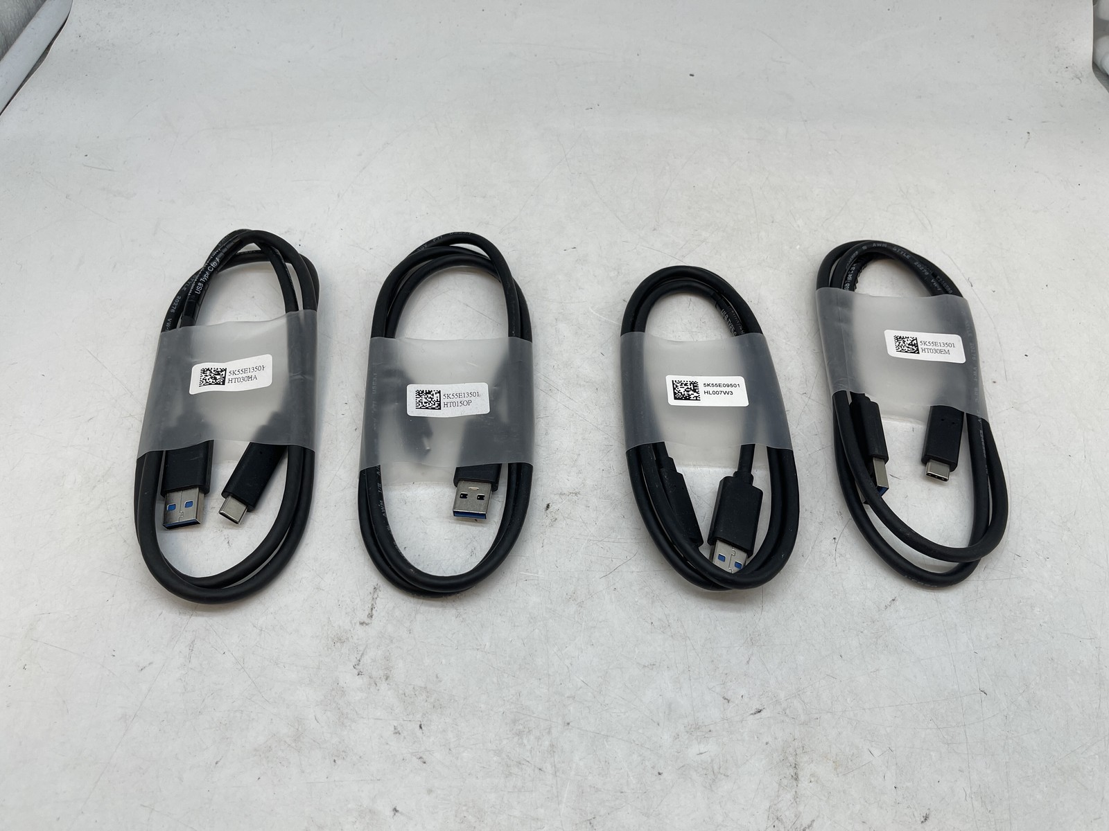 Lot of 4 Dell USB-A to USB-C 3.0 High-Speed Cables 3ft 5K55E13501 - Free S/H