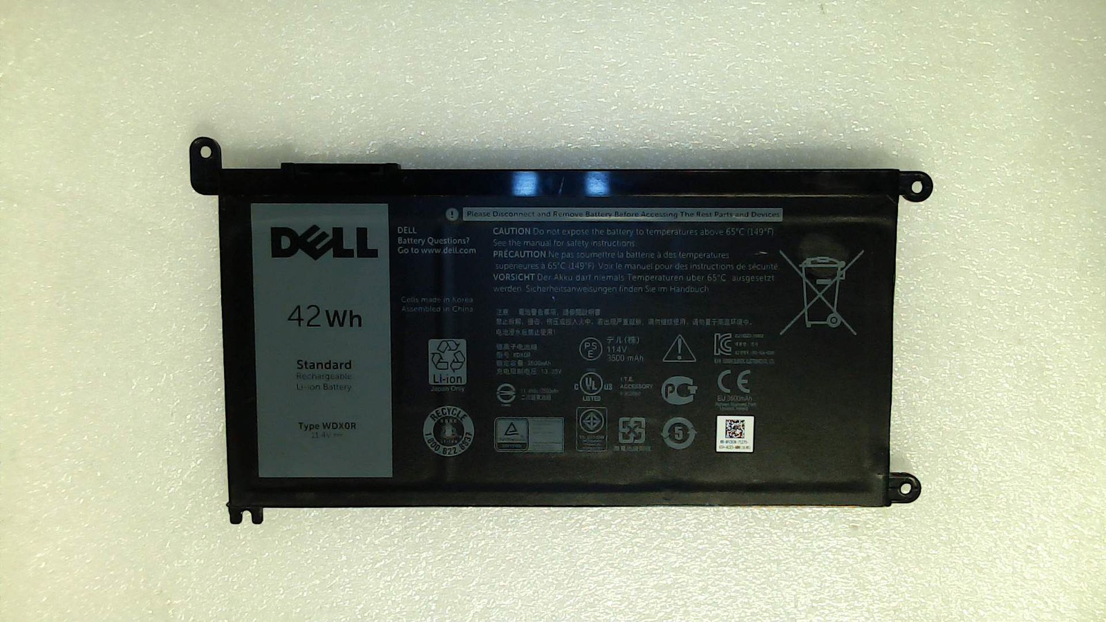 Genuine Dell FC92N Laptop Battery For Dell Inspiron Latitude Vostro 14 15 WDX0R