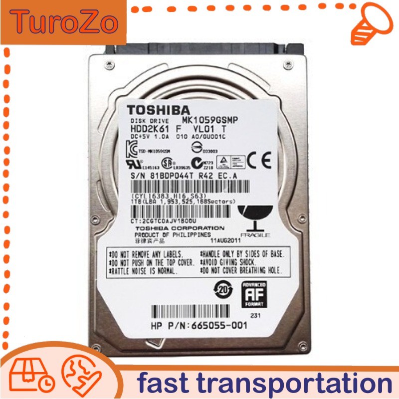 Toshiba MK1059GSMP 1000GB 5400RPM SATA 2.5 inch Laptop HDD Hard Disk Drive
