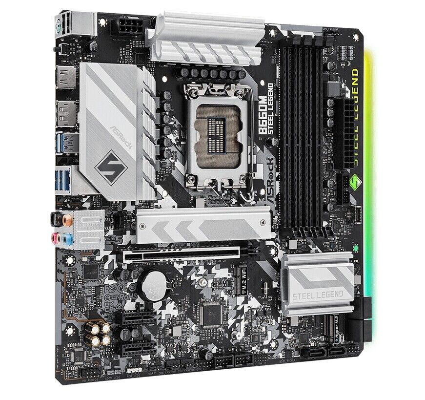For ASRock B660M Steel Legend Intel B660 LGA 1700 DDR4 Desktop Motherboard