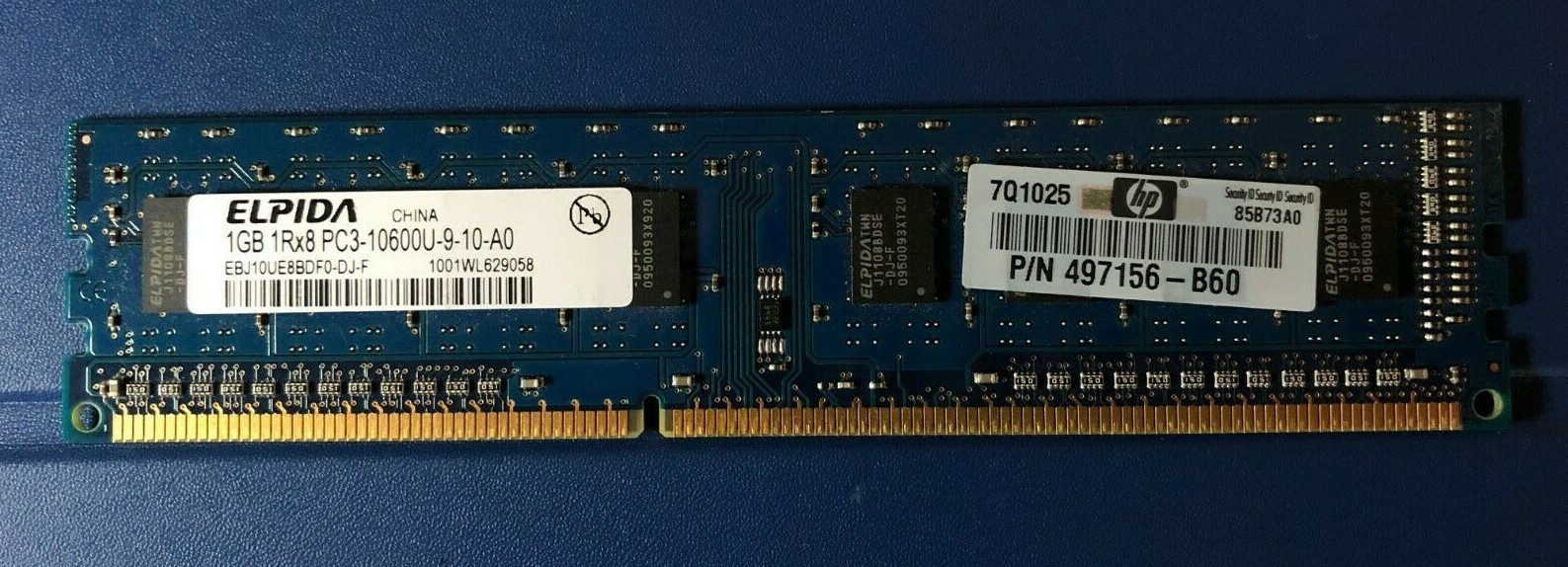 ELPIDA 1GB 1Rx8 PC3-10600U Desktop Ram EBJ10UE8BDF0-DJ-F  