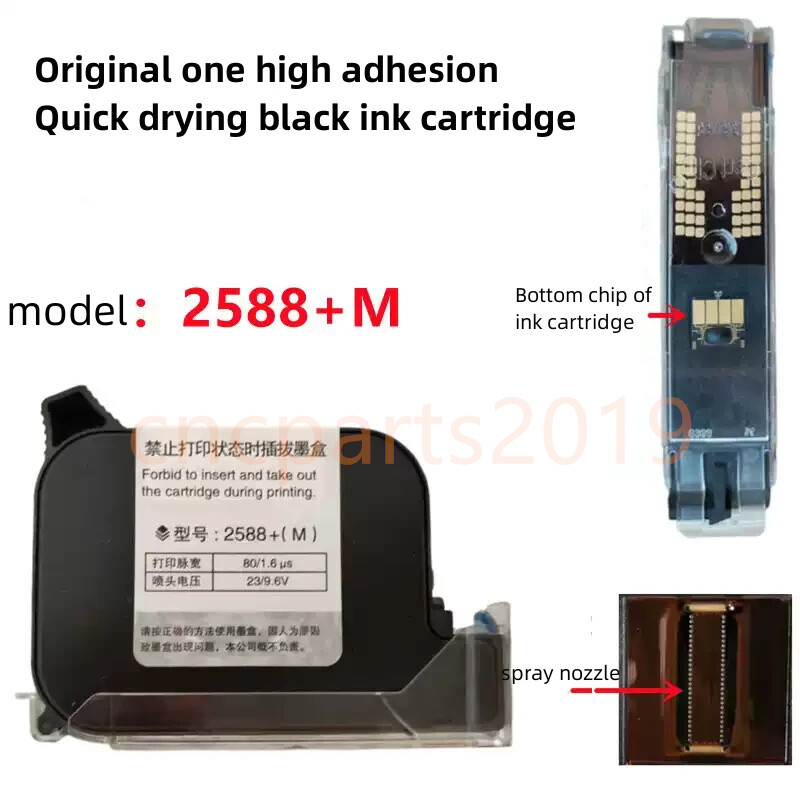 ZK2588 G1309S+ Black Original Ink Cartridge for 12.7mm Handheld Inkjet Printer