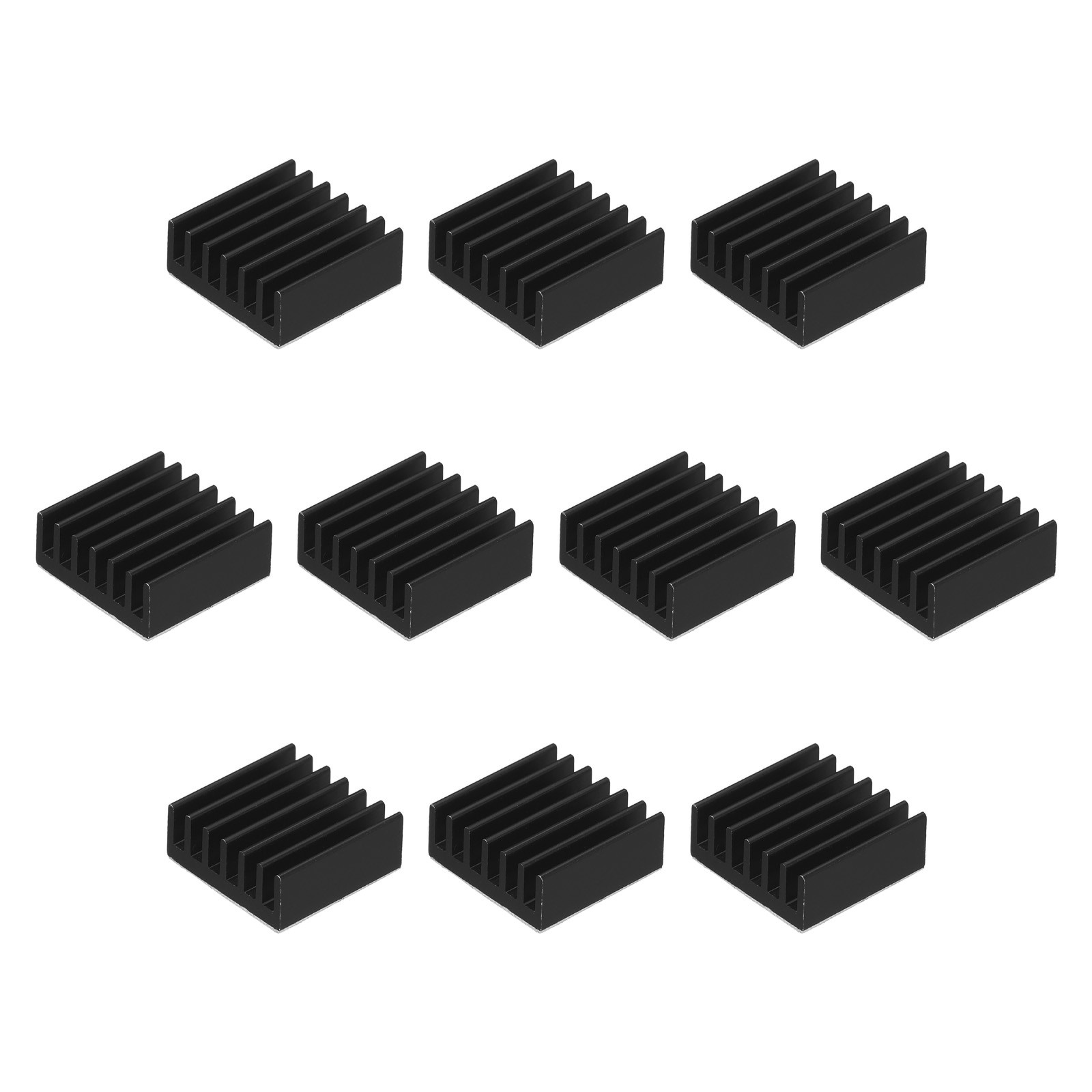 10Pack 14x14x6mm Heatsink Aluminum Radiator Heat Sink Cooling Black
