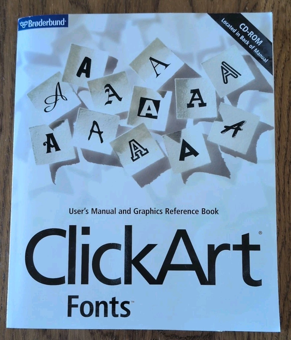 Click Art Fonts  CDROM By Brøderbund, 
