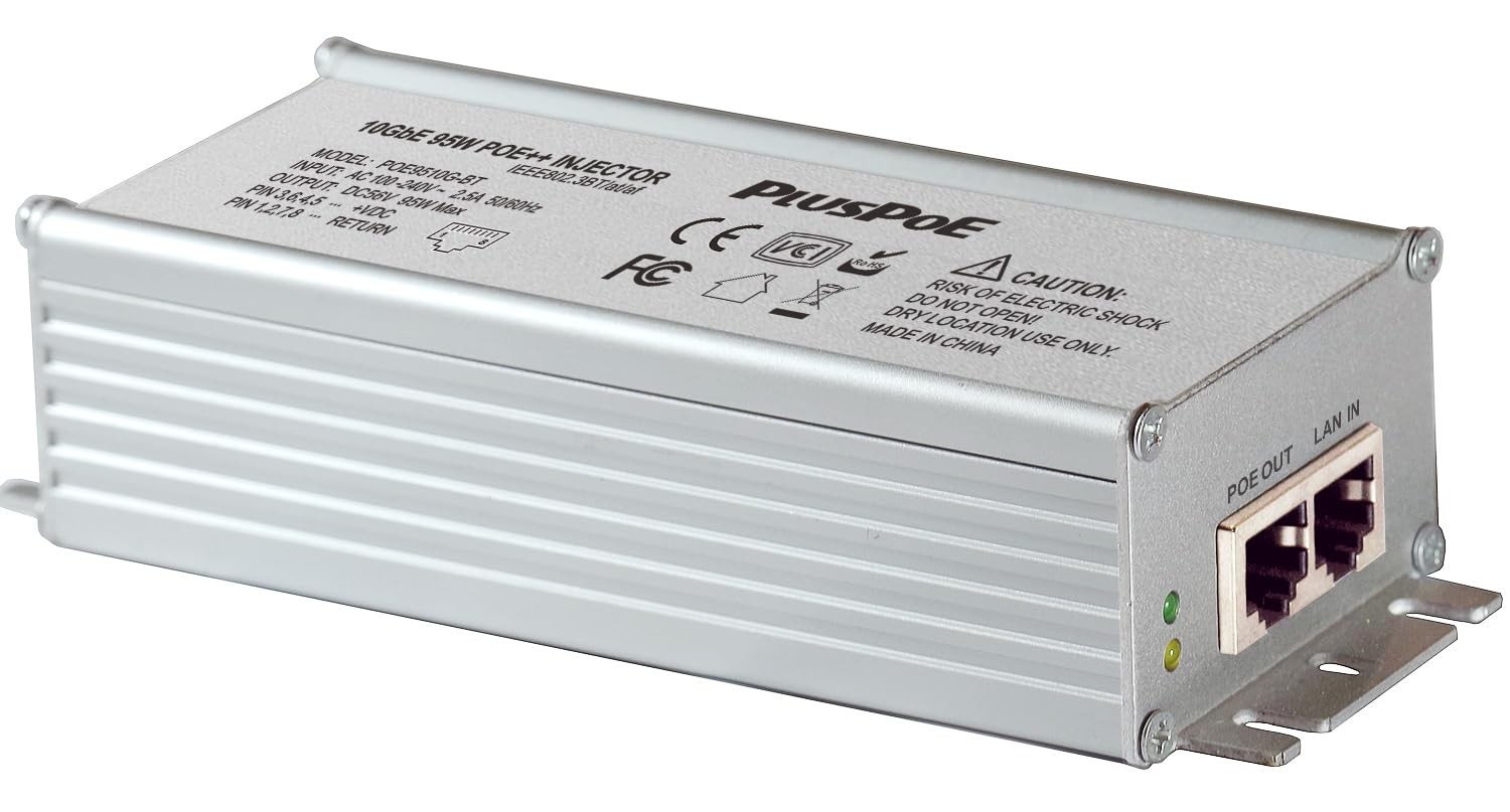 2.5Gb PoE++ Injector 90W, 100/1000Mbps/2.5 Gigabit Rate Auto-Adaptive, IEEE80...