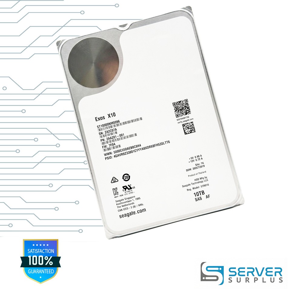 Seagate Exos X10 10TB SAS 3.5-Inch Enterprise HDD | ST10000NM0096