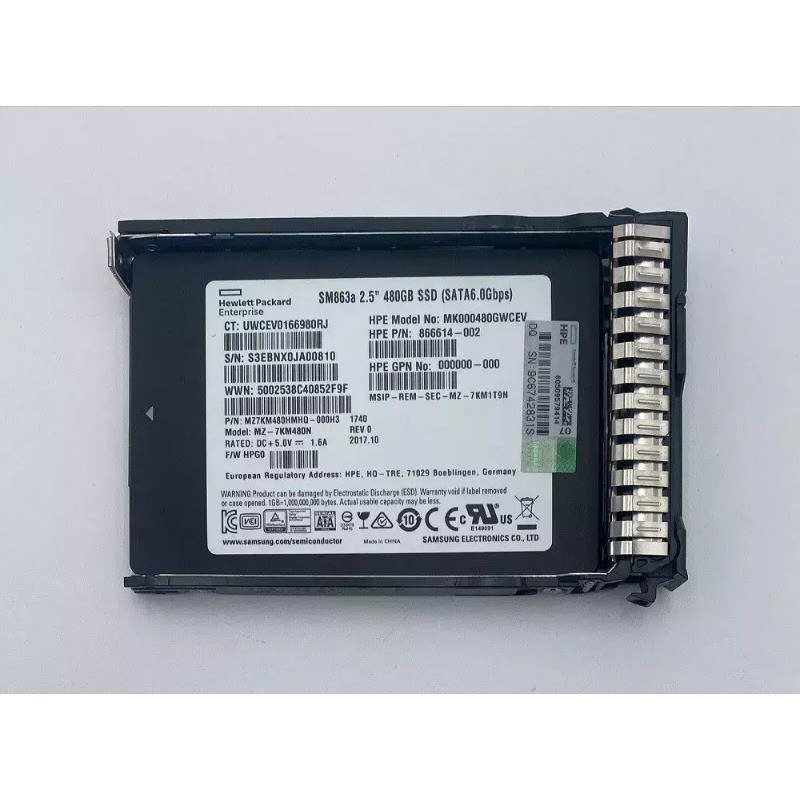 P18422-B21 P18482-001 NEW HPE 480GB SATA 6G 2.5" SFF SSD Gen10 Solid State Drive
