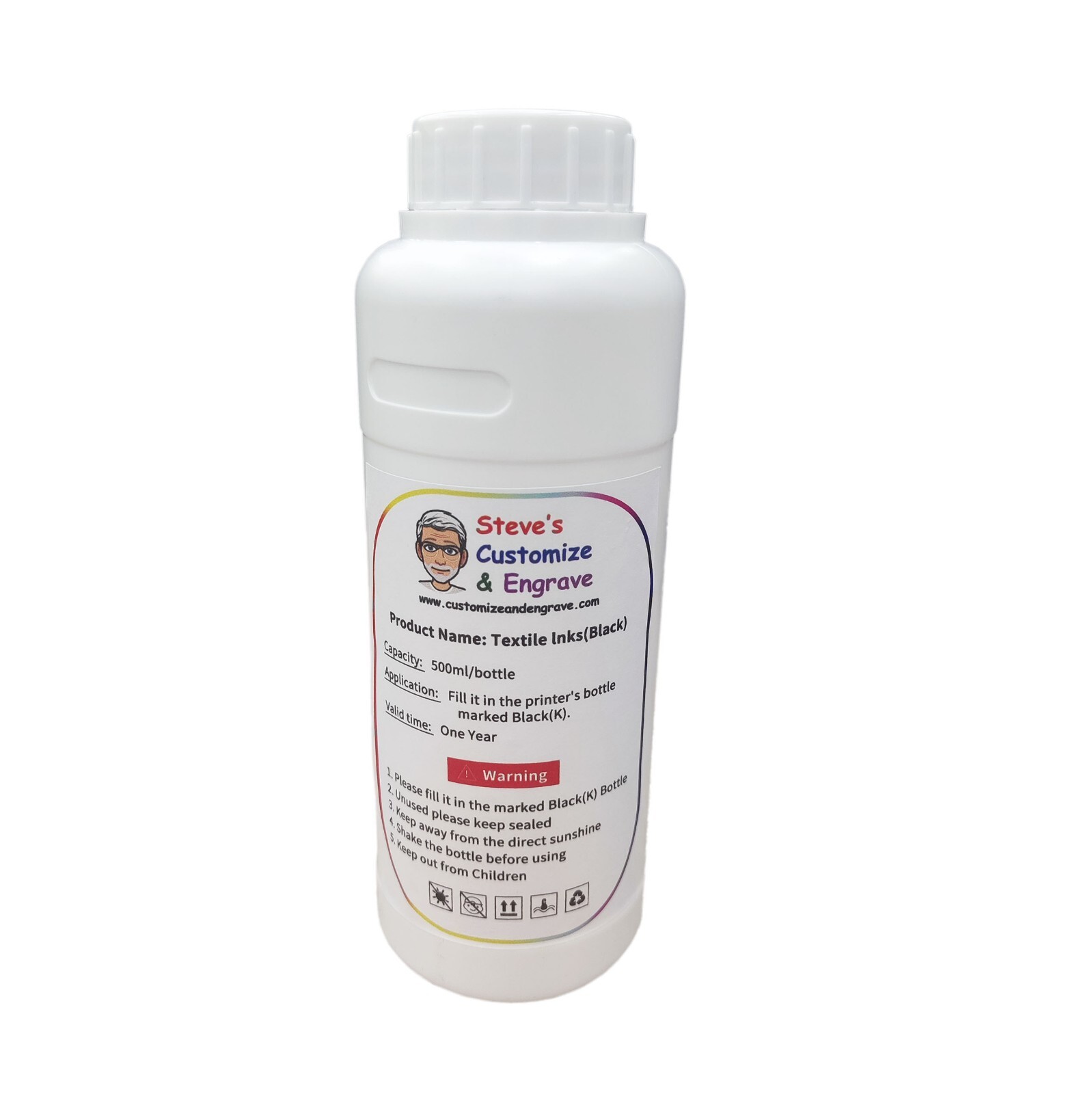 Black Textile Garment Ink For Epson Printheads DTG Printers 500ml Ships From FL