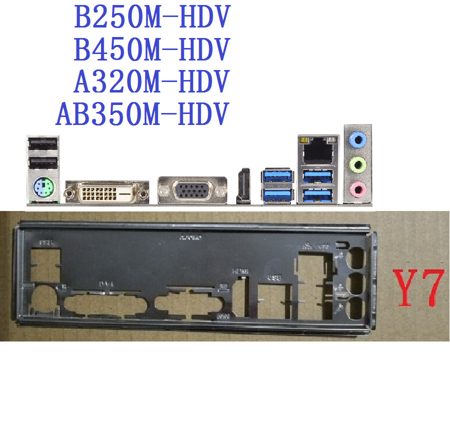 NEW Original For ASRock B250M-HDV B450M A320M-HDV io Shield Blende Backplate