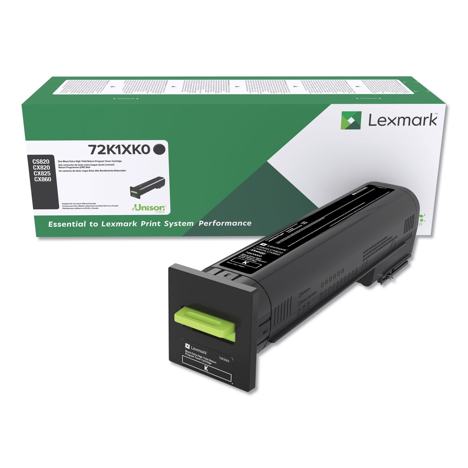Lexmark 72K1XK0 (CS820) Return Program Extra High-Yield Toner, Black