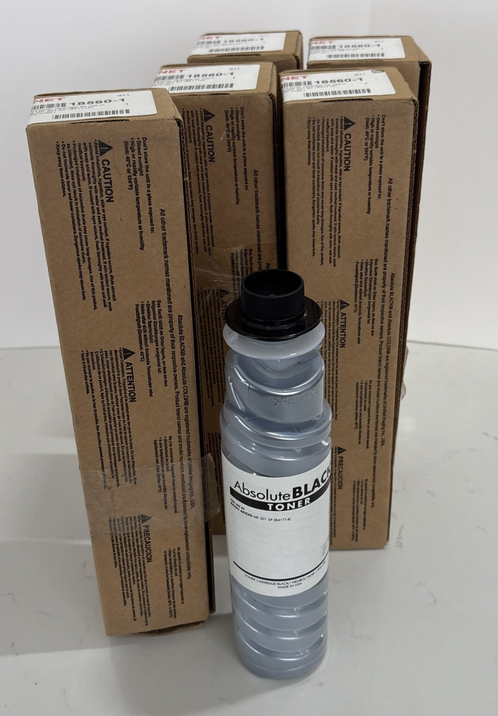 UNINET Absolute Black Toner Ricoh Aficio MP 301 Toner (‎841714/841767) Lot Of 5