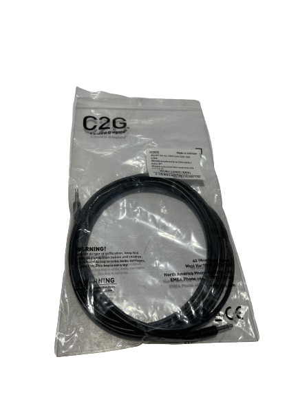 (Set Of 2) C2G 10ft Slim Aux  3.5mm Audio Cable - M-M