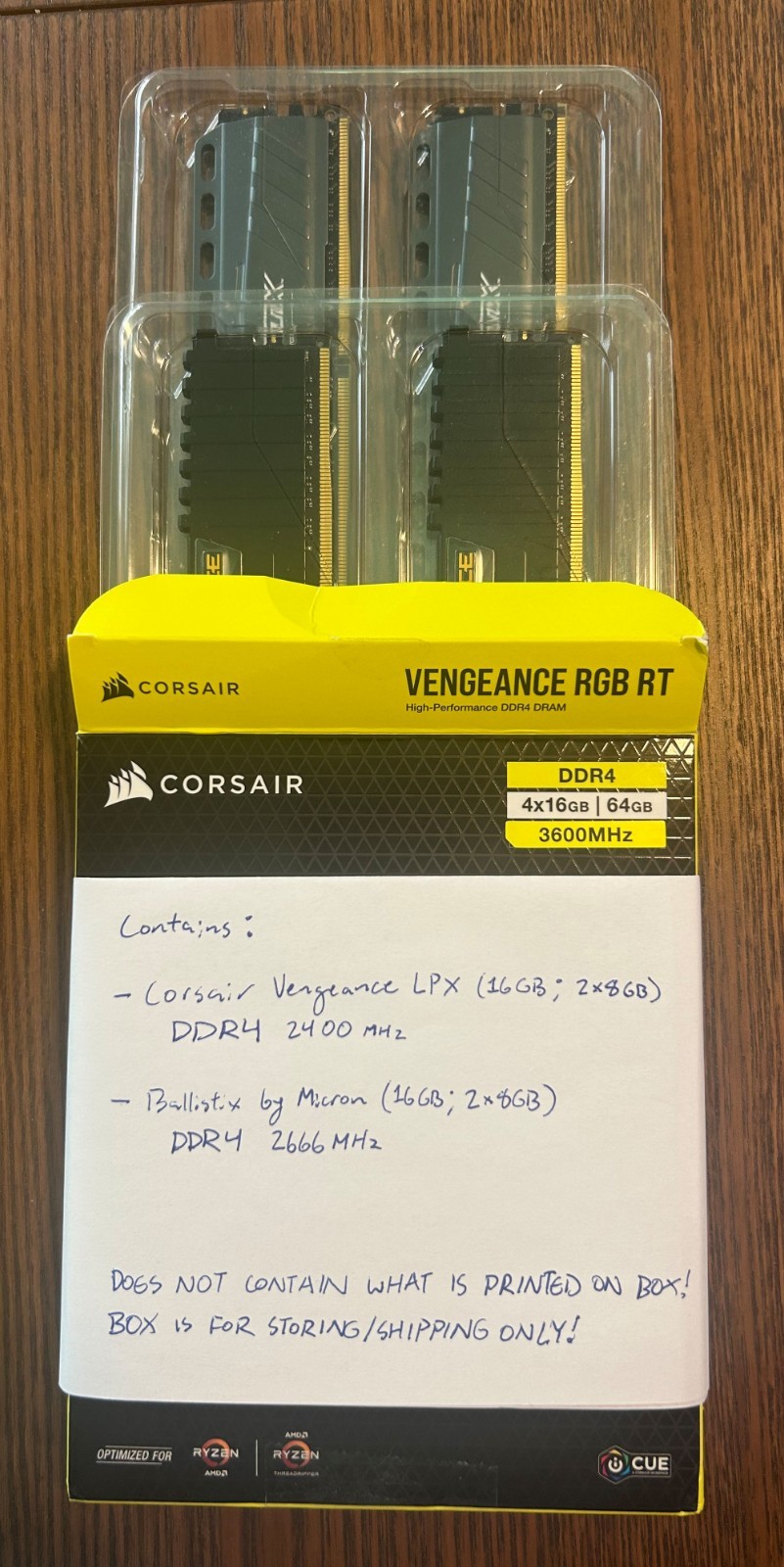RAM DDR4 32gb (4x8GB) 2400MHz and 2666MHz (USED, TWO SETS, READ DESCRIPTION)
