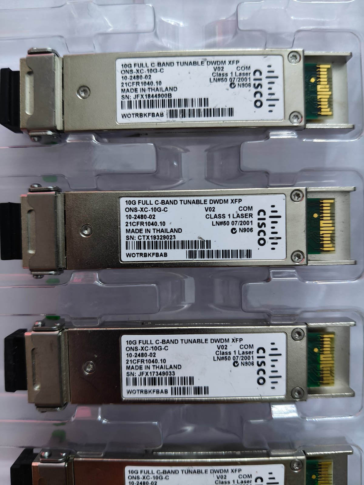 Cisco ONS-XC-10G-C DWDM Tunable 50GHz C-Band 80Km XFP 10-2480-02 ,