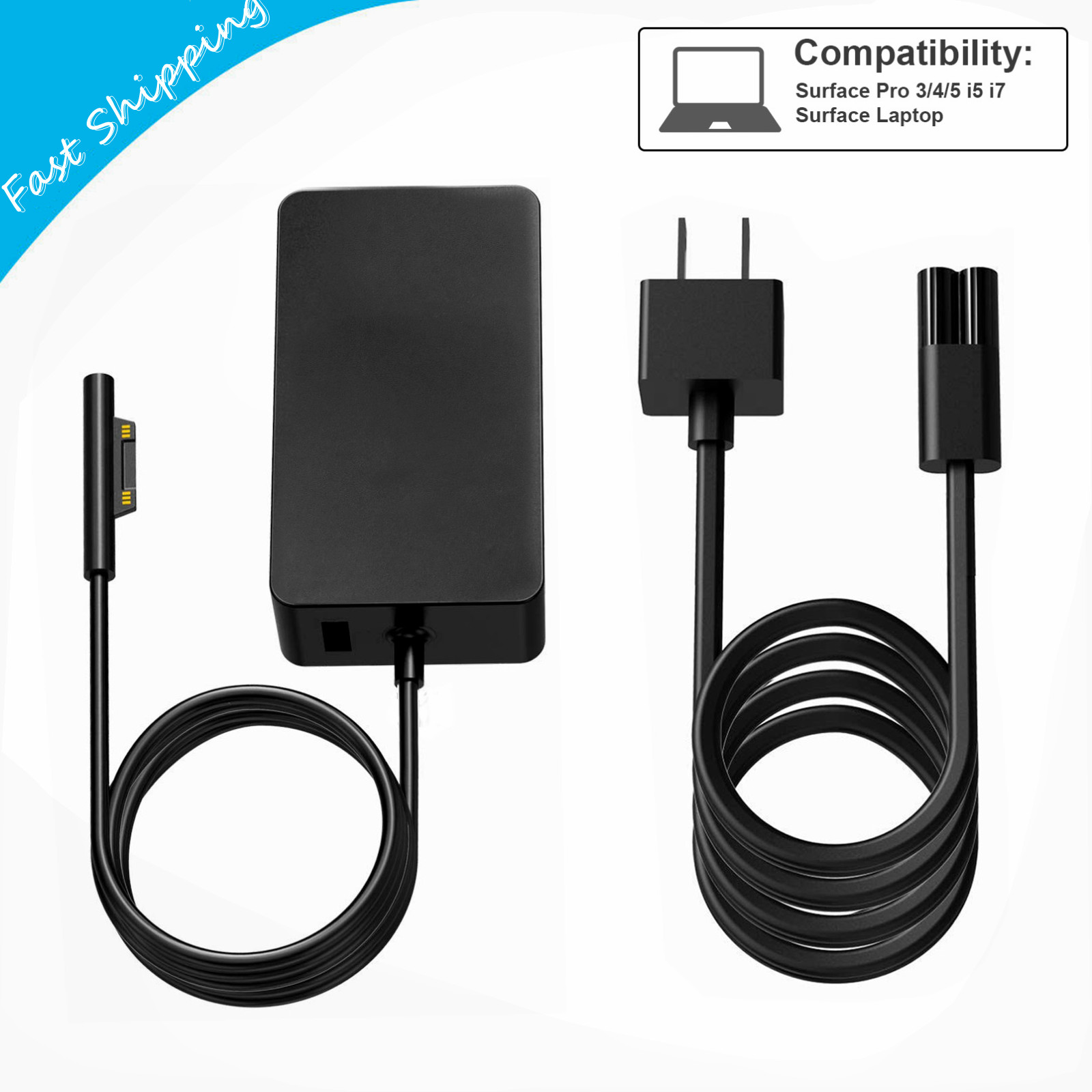 New For Surface Pro 4 3 USB C Charging Cable Power AC Adapter Charger 12V 2.58A