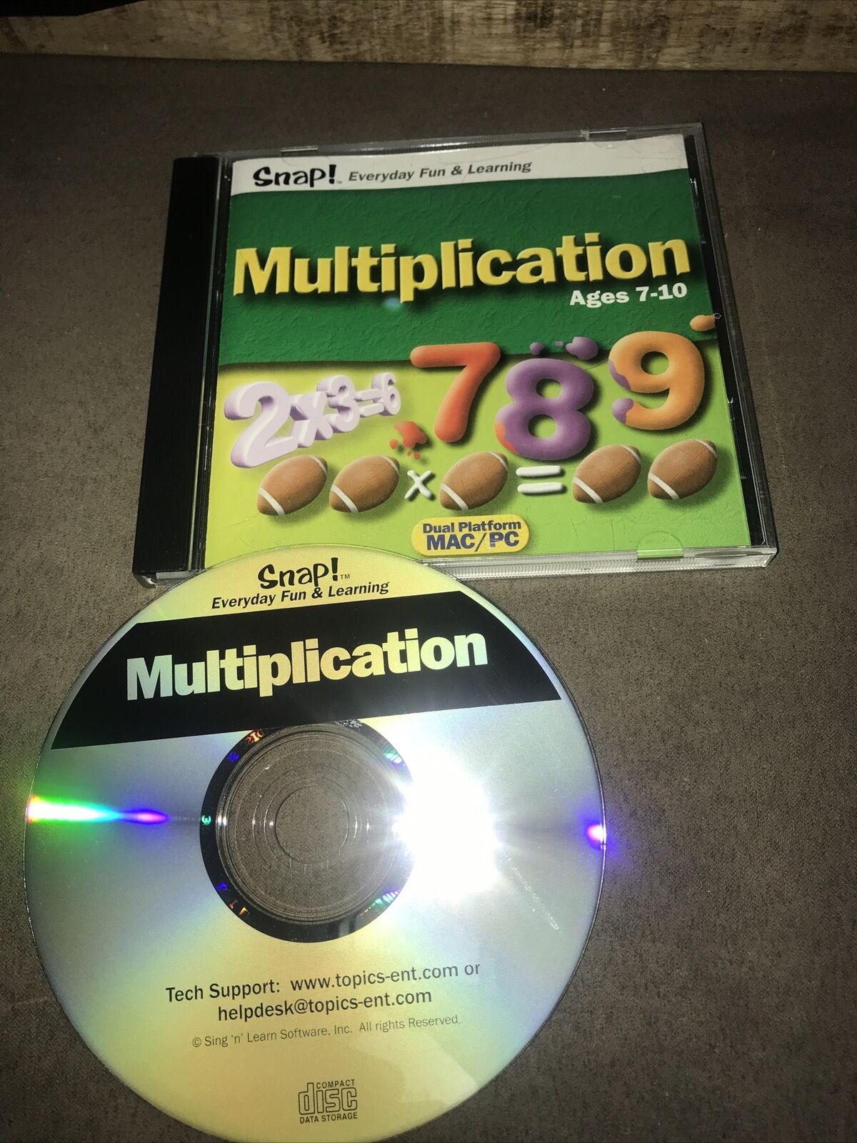 Snap Multiplication WIN/MAC CD-ROM Software Audio CD 2002 Used 1x