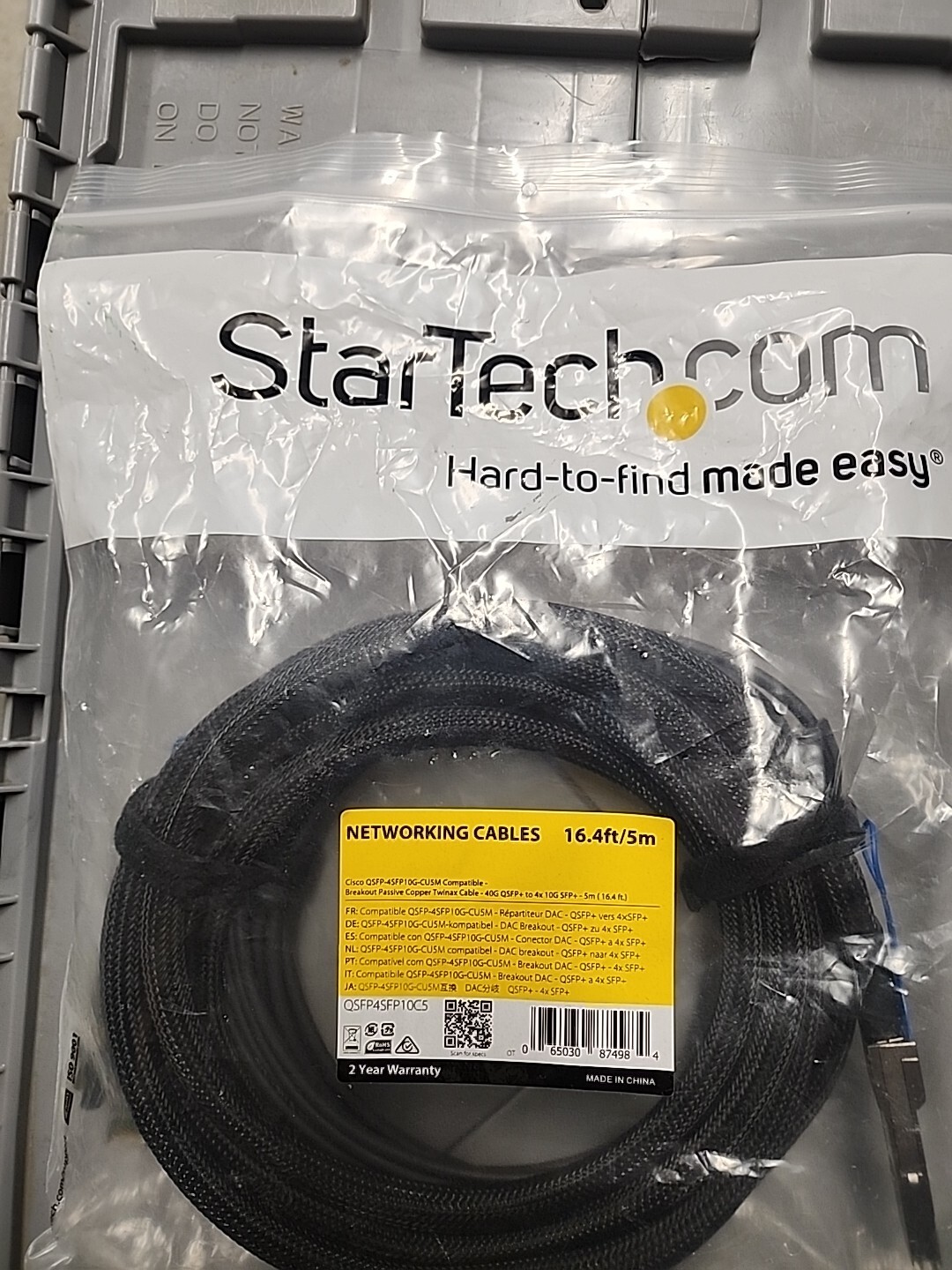 Cisco QSFP-4SFP10G-CU5M Compatible 5m 40G QSFP+ to 4x SFP+ 16.4ft 5m New
