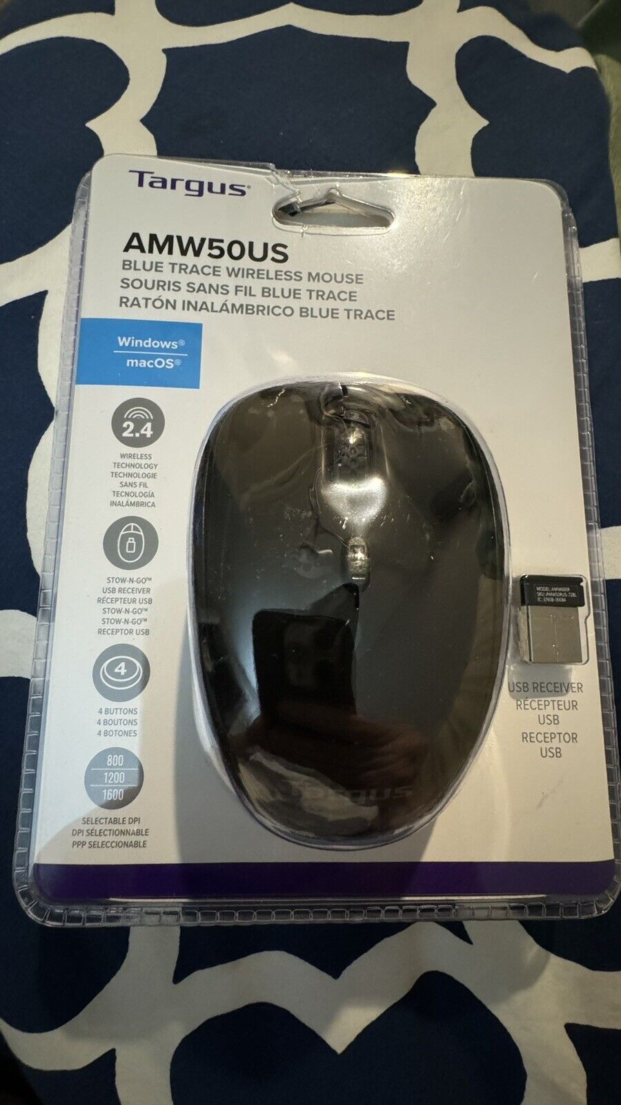 Targus Blue Trace Wireless Mouse AMW50US SEALED