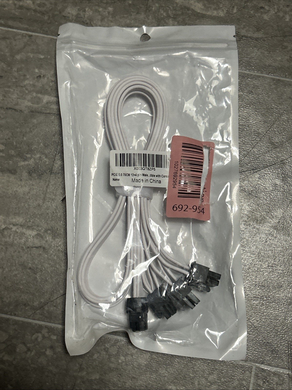 12VHPWR PSU Cable for Corsair 70cm, PowerBear 600W PCIe 5.0/Gen 5 Power Adapter