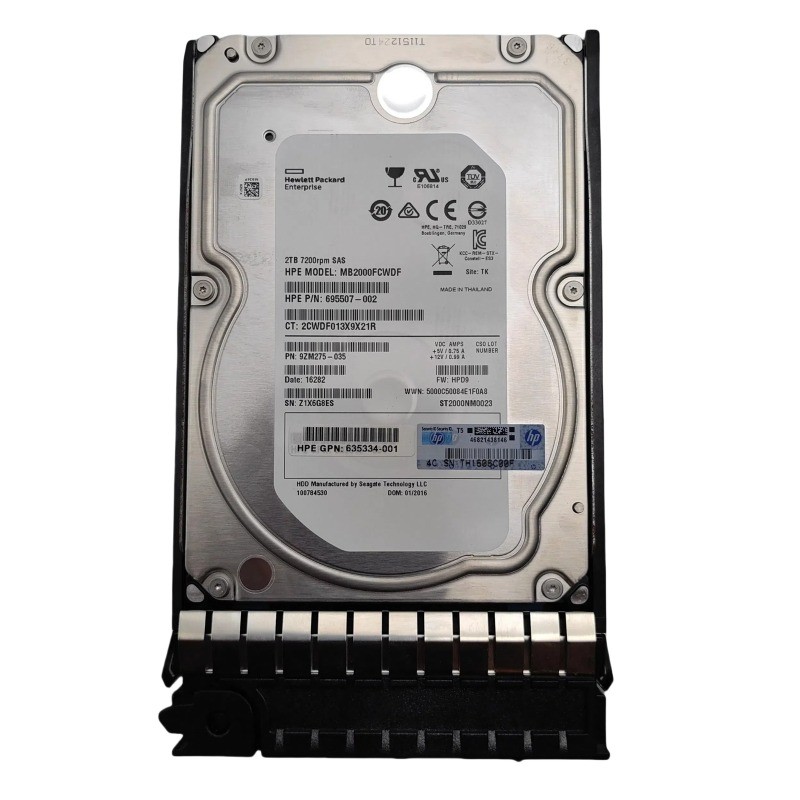 FOR HPE 602119-001 M6612 AW590A 2TB 6G SAS 7.2K RPM LFF 3.5" EVA P6300/P6500 HDD