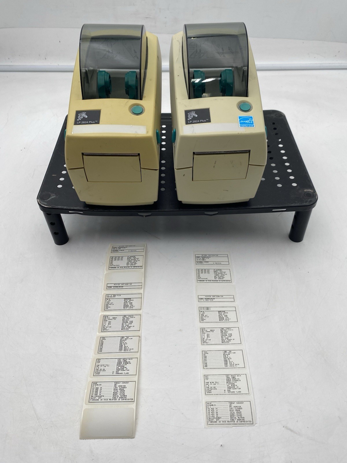 Lot of 2 Zebra LP 2824 Plus Direct Thermal Printer 282P-201510-000 USB/Ethernet