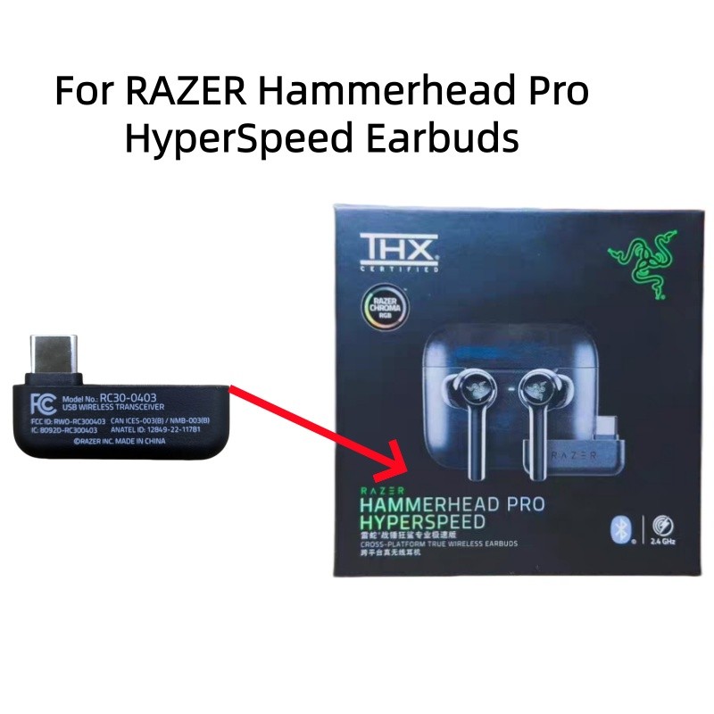 USB dongle Receiver for Razer Hammerhead Pro HyperSpeed Earbud RZ12-0459