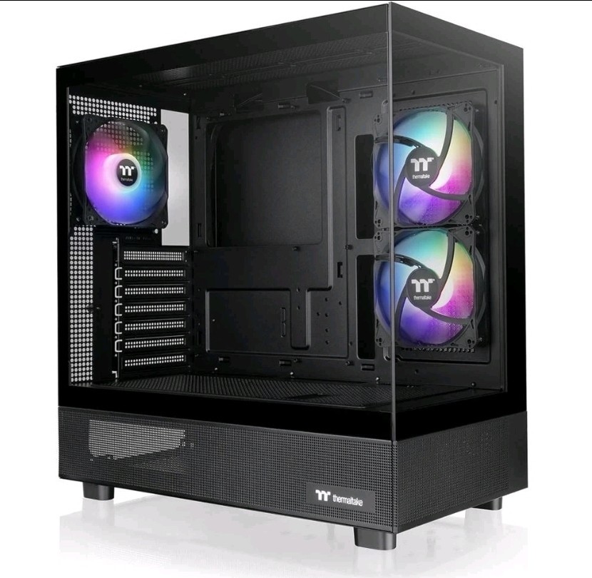 Thermaltake View 270 Plus TG ARGB ATX Mid-Tower Gaming Computer Case Black NEW
