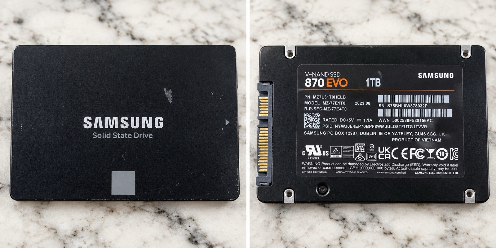 Samsung 870 EVO 1TB, 2.5 inch Internal SSD - ‎MZ-77E1T0B/AM