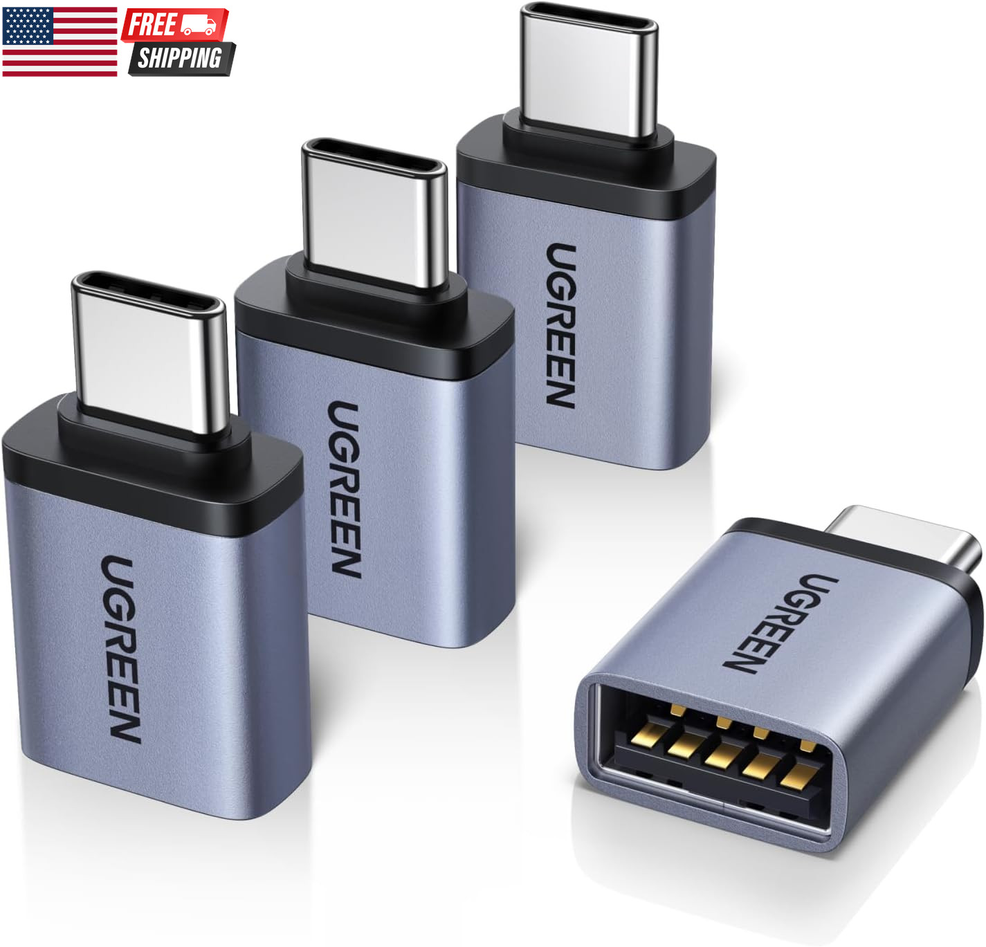 4 Pack USB C to USB Adapter 10Gbps USBC Male to USB 3.2 Female Adapter Type C US