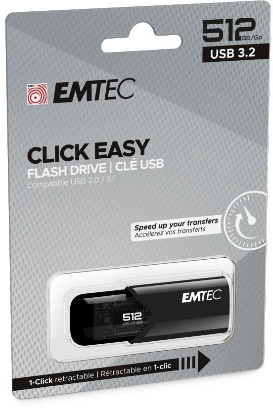 Emtec ECMMD512GB113 B110 Click Easy 3.2 USB Flash Drive 512Gb Type-A Gen 2 ~E~