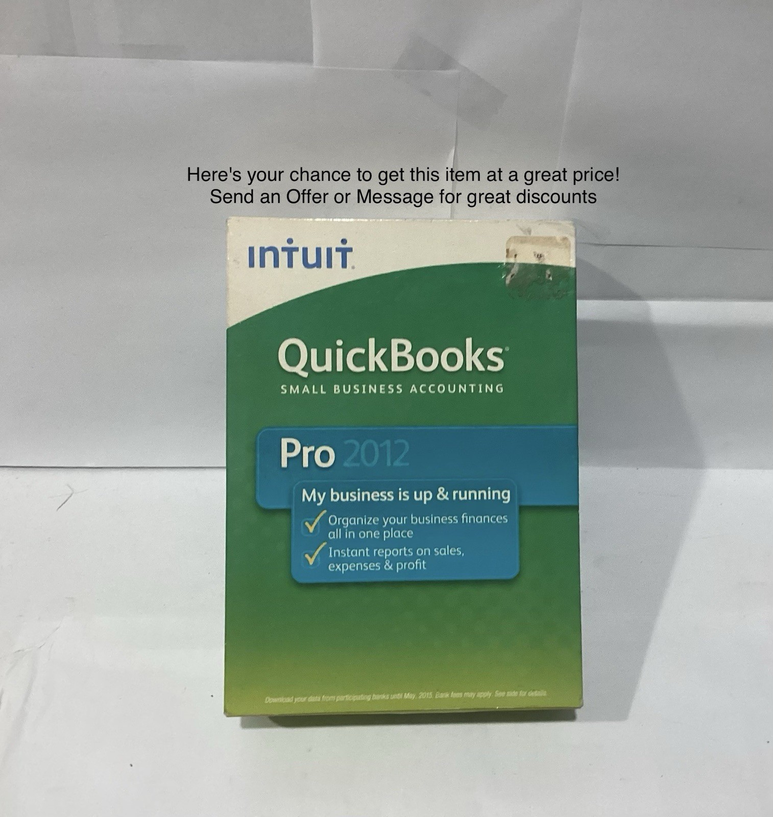 INTUIT QUICKBOOKS PRO 2012 FOR WINDOWS FULL RETAIL USA VERSION= NEW SEALED BOX