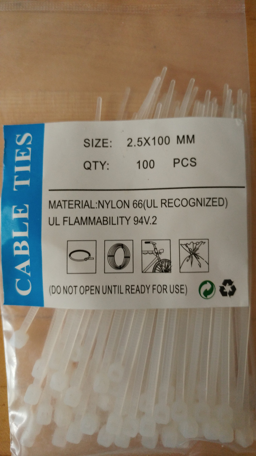 *SALE* 100pcs 4" inch Nylon Plastic Cable Ties 2.5x100mm NEW (white or orange)