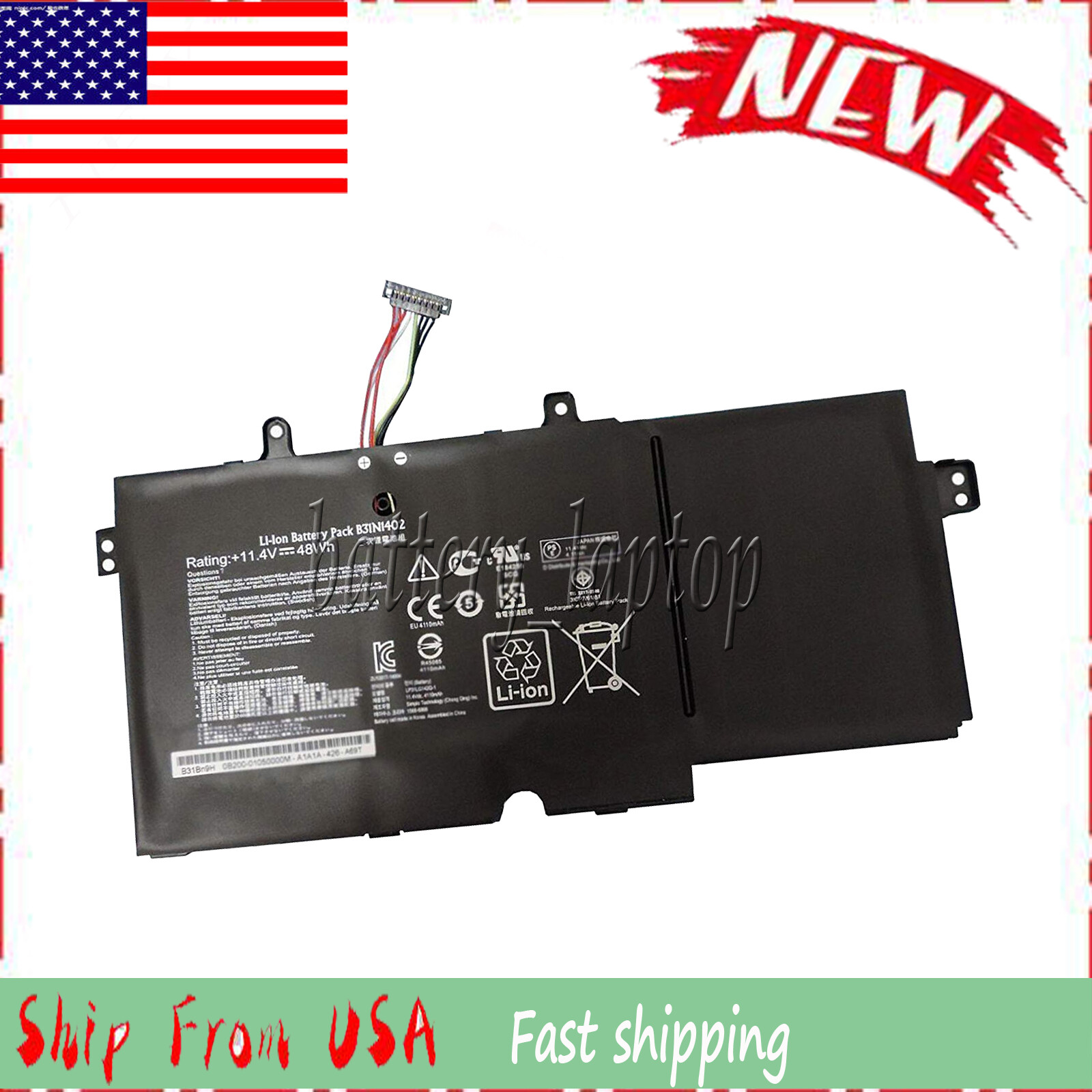 B31N1402 Battery for ASUS Q551 Q551L Q551LN Q552UB N591LB N592UB Q551LN-BSI708 
