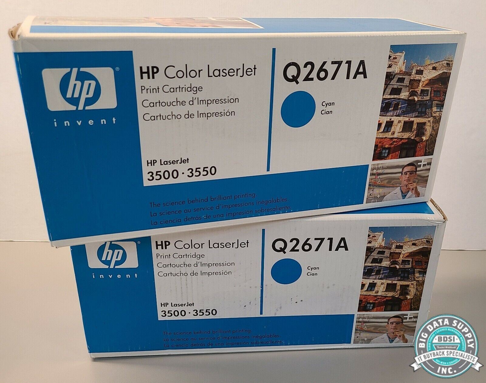 HP 309A Cyan Original Q2671A LaserJet Print Toner Cartridge 4000 Pages(LOT OF 2)