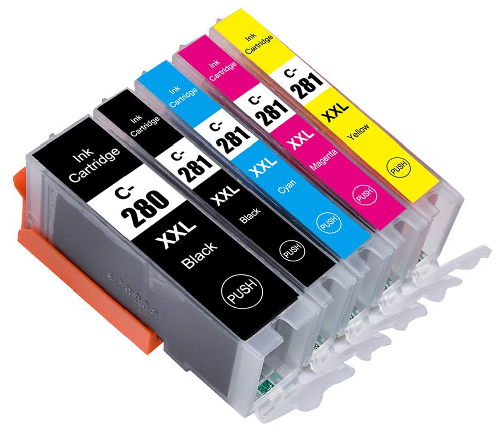 5Pk Premium Ink Cartridges works for PGI 280 CLI 281 Canon TS9521C TR7520 TR8520